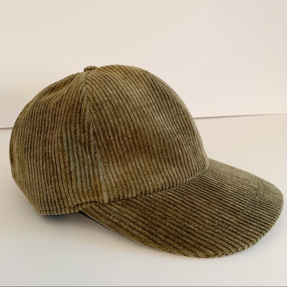 Universal Thread Women's Olive Green Corduroy Baseball Cap Trucker Hat Casual